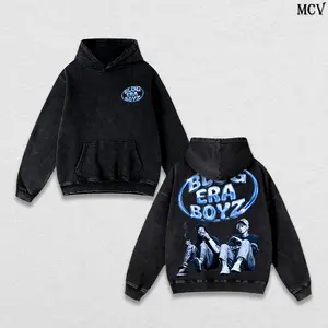 BLOG ERA BOYZ Hoodie Washed - BERA Stoner Rap Rap Rock Duo Vintage Menswear Top Heavy Cotton Underwear Double Printed Unisex Oversize Y2K Smoke Session Music Graphic Streetwear Cotton T-Shirt, Washed Sweatshirt Option for Men and Women Fans
