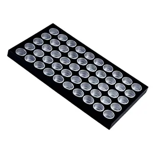 Jewelry Storage Box 25/50 Grid Transparent Aluminum Holders For