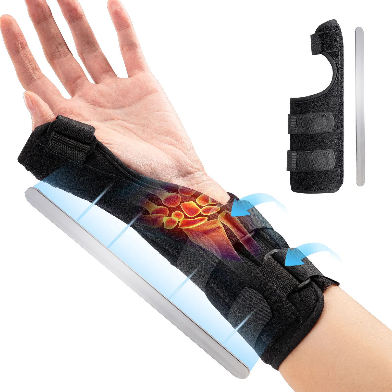 Breathable Thumb Wrist Compression Support Brace– Adjustable Stabilizer for Gym, Weightlifting, Sports Recovery, Carpal Tunnel & Wrist Pain Relief, Men & Women