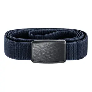 Groove Belt Low Profile – Slim Stretch Golf Belt for Men & Women, Magnetic Buckle, Fits All Belt Loops – Abyss Navy / Gun Metal