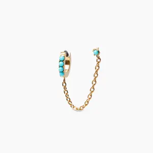 Single Lara Hoop Turquoise