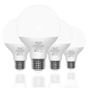 G25 LED Globe Vanity Light Bulbs CRI 93+, E26 6W 600LM Non-dimmable Eye-Friendly, 4 Pack