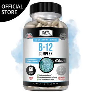 Kaya Naturals B-12 Complex | Multivitamin Supplement for Women & Men | Vitamin Supplement with Biotin, Choline, Inositol, Folate, and Vitamin C – 60 Count Dietary Supplement
