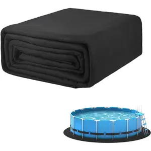Pool Liner Pad for Above Ground Pools Thick Heavy Duty Under Pool Mat Ground Cloth Protector for Swimming Pool Liner Puncture Resistant Smooths Surface & Extends Liner Life (15R FT)