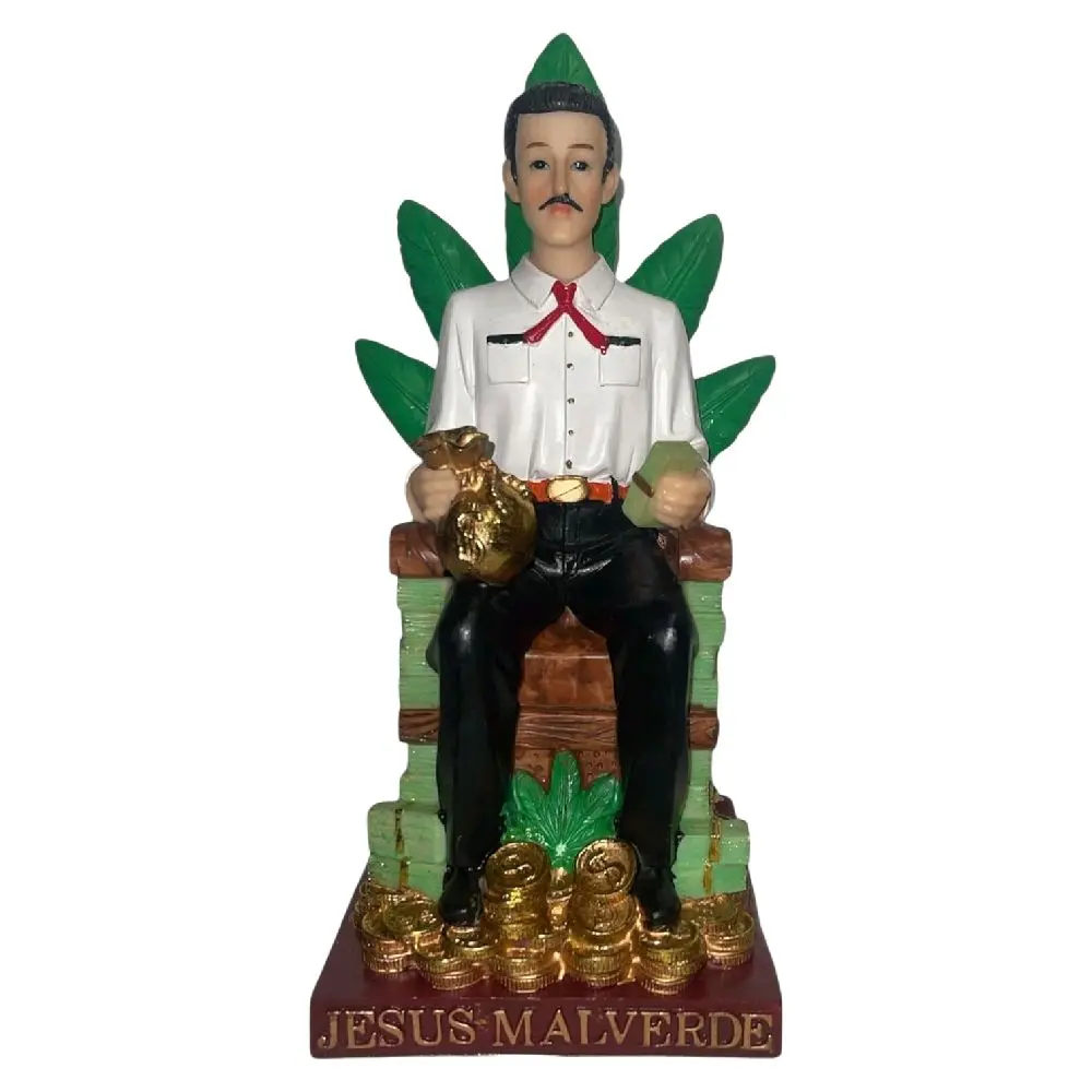 Jesus Malverde 12" Inches Tall 6222-12** Malverde Sinaloa Estatua Brand New Religious Decor - Mg