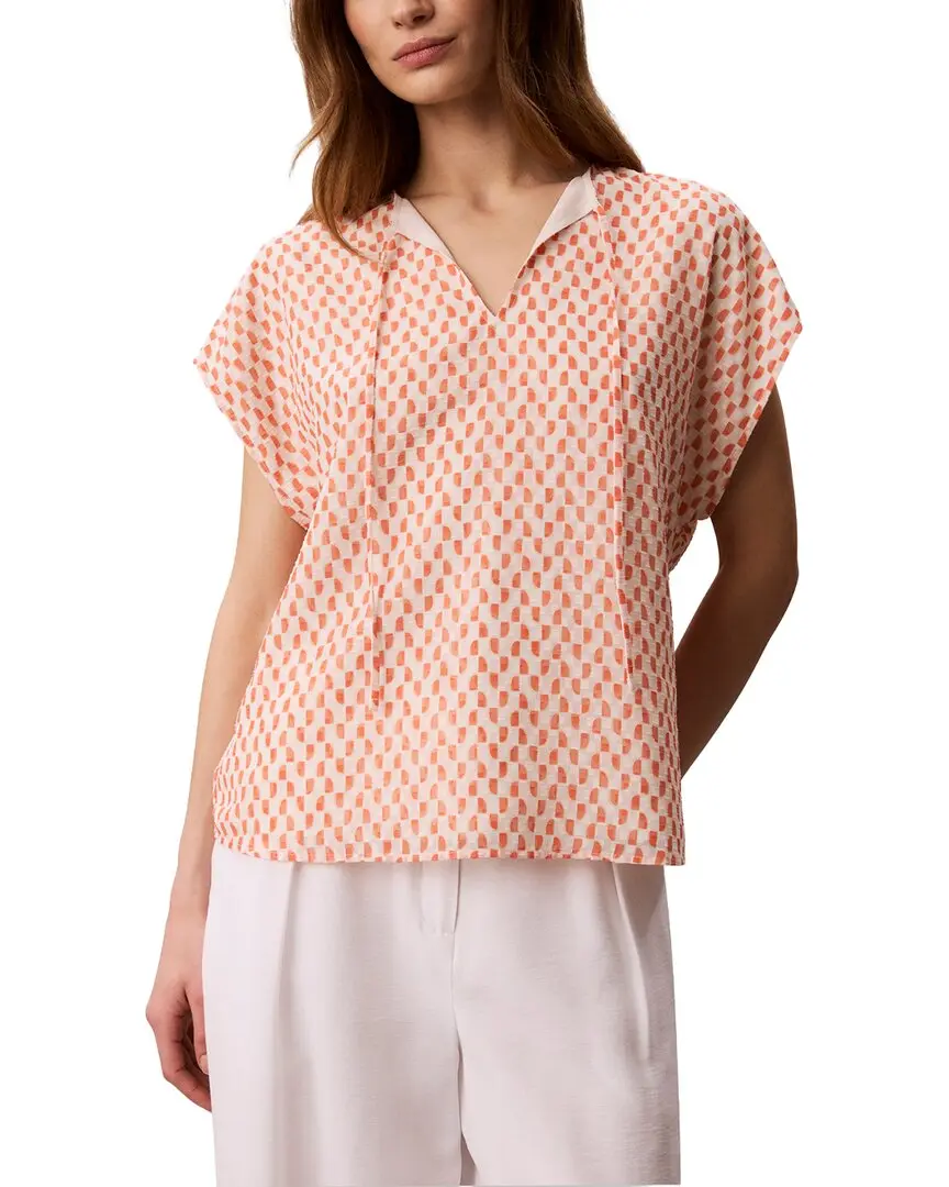 Calvin Klein Tie Neck Top