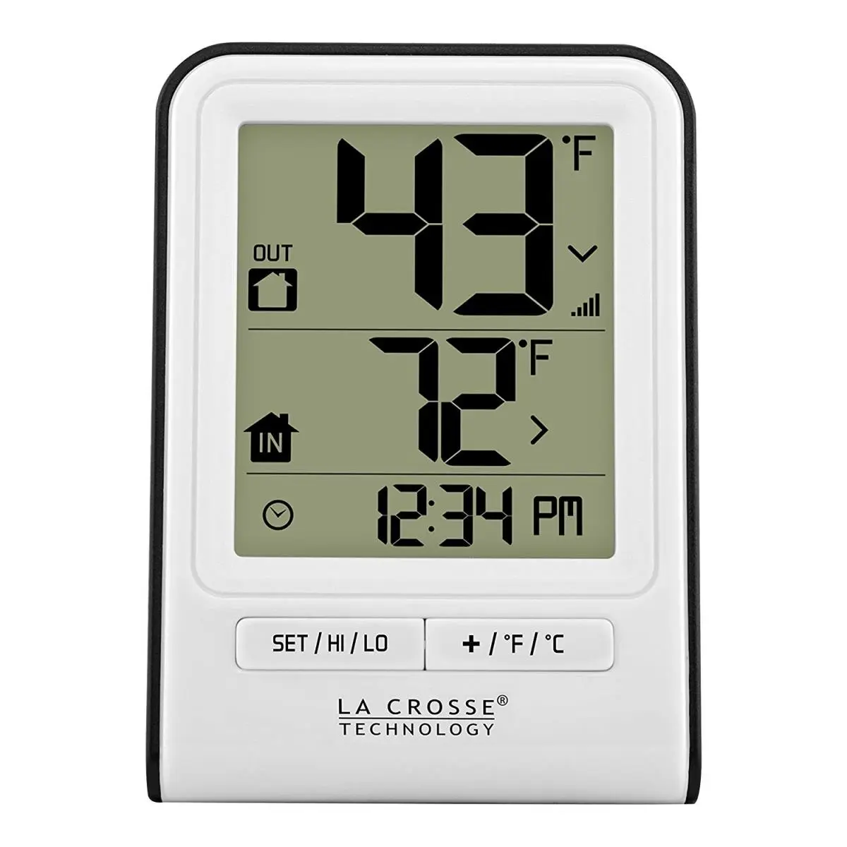 212 MAIN LaCrosse 308-1409WT-CBP WiFi Wireless Thermometer, 1.35x3.67 in. White LCD, Wall Mount/Free-Standing Sensor for Home, Sailing Sports & Outdoor Use