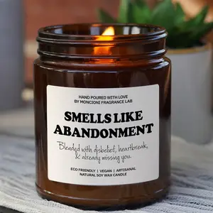 Smells Like Abandonment Candle, Funny Goodbye Gift, Moving Away Present, Coworker Leaving Gift, Farewell Gift for Friend, Retirement Candle , End of School Year Gift Candle, Teacher Appreciation Gift, Thank You Teacher Gift, Bulk Student Gifts