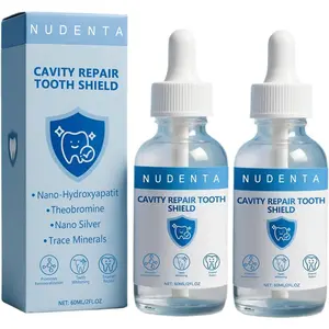 2pcs Nudenta Odontic Repair, Cavity Healing Tooth Armor Liquid, Nano Hydroxyapatite Remineralization Complex for Cavity Repair, Teeth Whitening with Remineralization Drops, Enamel Strengthening 60ml 2 Pack