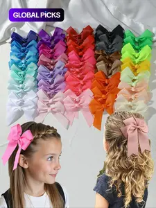 60-Piece Cute Macaron Color Bow Hair Clips, Barrettes, Safe Non-Damaging Hair Accessories, Fun Multicolor Hair Decorations