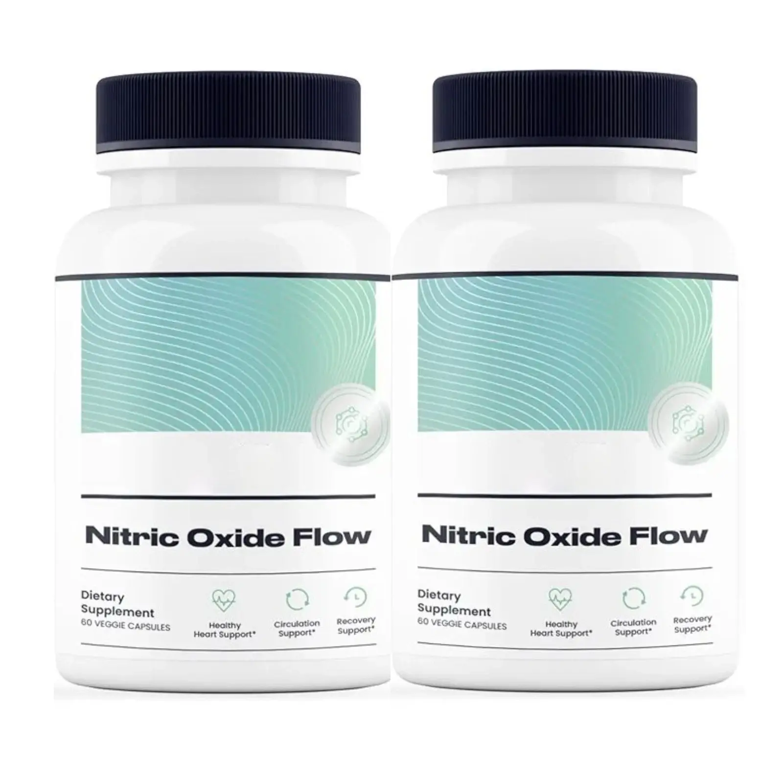 2-Pack Nitric Oxide Flow - Blood Pressure Circulation Support - 120 Capsules