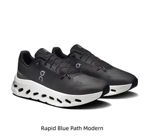 Futuristic Cloud-Like Athletic Sneakers with Unique Cut-Out Midsole for Shock Absorption