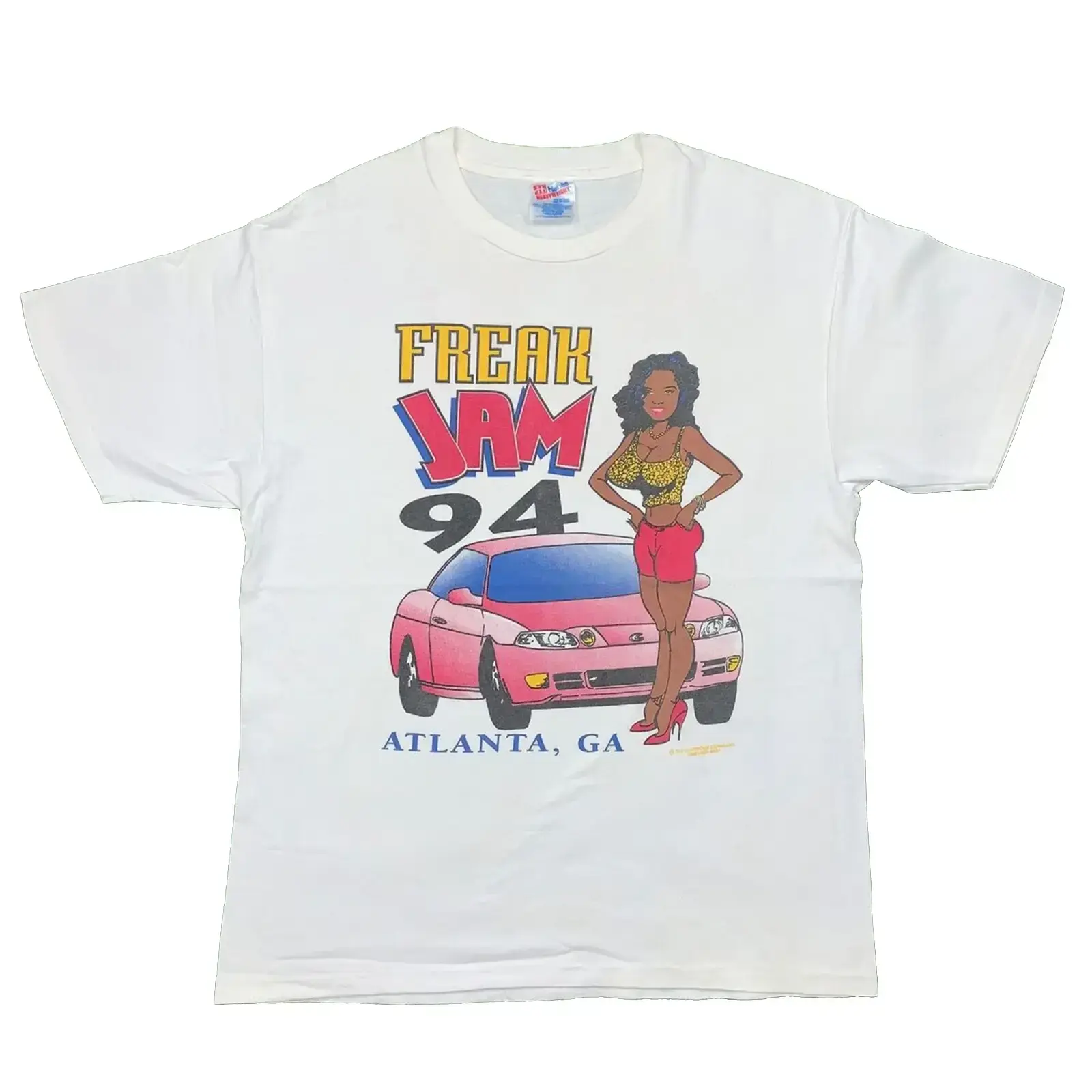 Men's Rare 1994 Freaknik Atlanta Streetwear T-Shirt - Basic, Personalized Casual Top, Tshirt, Shortsleeve, Cotton, Menswear, Tee, Fabric, Fashion, Round Neck