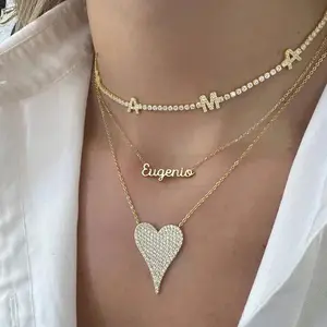 Loving Heart Necklace Pave