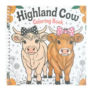 Highland Cow Coloring Book for Adults, Beautiful Scottish Cows with Landscape Scenes, Perfect for Stress Relief & Relaxation