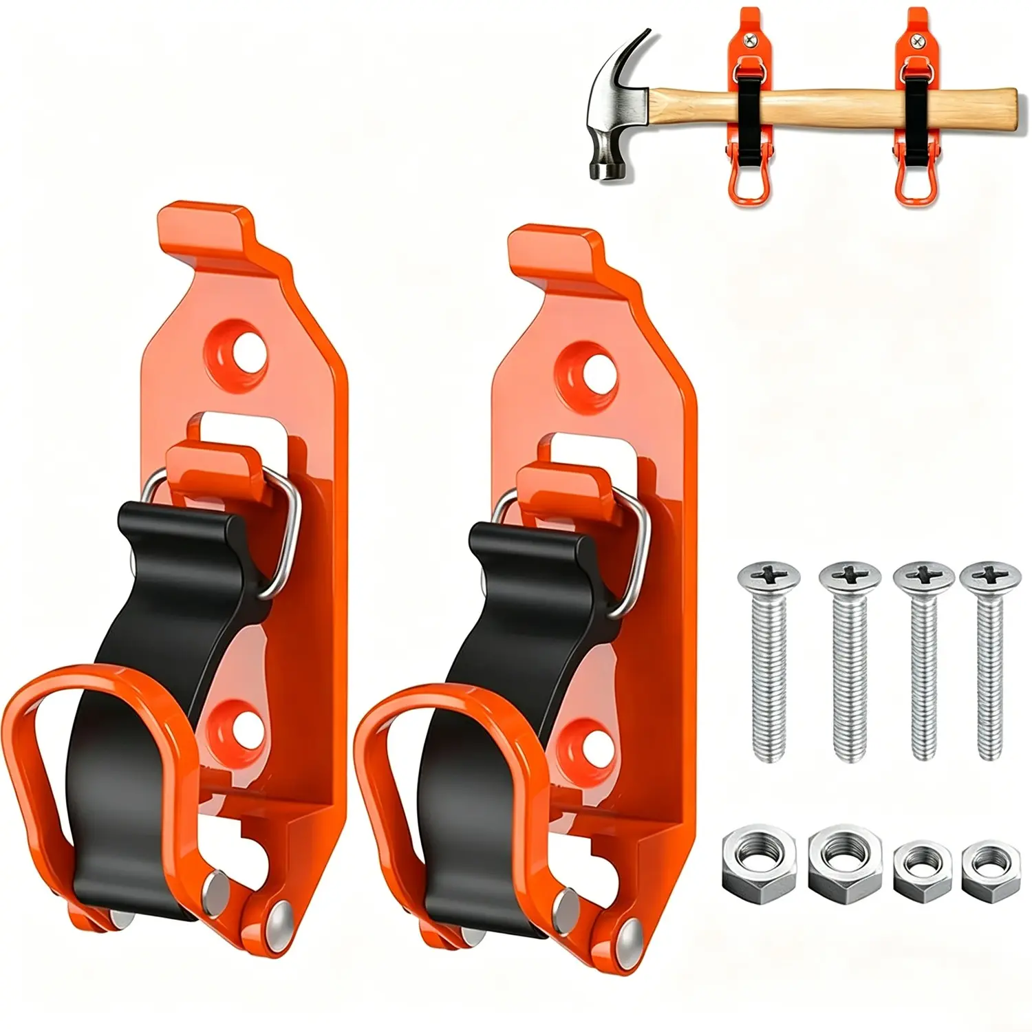 Shovel Mount for Roof Rack, Quick Release Axe Holder Kit, Wall Mounting Brackets for Truck Bike Storage, Includes Screws and Nuts