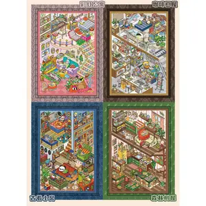 Magic Little World Sticker Set (4 Sheets) - Fold into Mini Box Dioramas & Change Clothes for Characters! Unique 3D Play Set with Free Tweezers.
