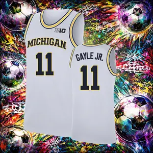 Men's #11 Roddy Gayle Jr Michigan Wolverines College Basketball Jersey