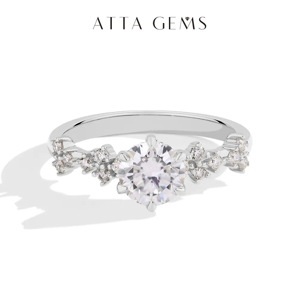 Women's 1CT Round Synthetic Moissanite Ring - Elegant Everyday Fine Moissanite Jewelry, Ideal for Birthday Gifts, Daily Wear Artificial Gemstone Ring R211 summerwins, Elegant Everyday Ring