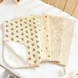 Soft Breathable Waterproof Diaper Pad, Washable Cloth Nappy Liner, Cute Animal Print Baby Bed Sheet, Perfect Gift for Baby Shower, Bedding Sheets, Bed Linens