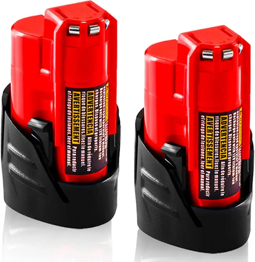 2 Pack 3.0Ah Replacement Battery for Milwaukee M12 Battery 12V Lithium Ion Battery Milwaukee 12V Tools / Heated Jacket  Cordless Power Tools milwaukee battery milwaukee m18 Milwaukee, Lithium Battery Powered