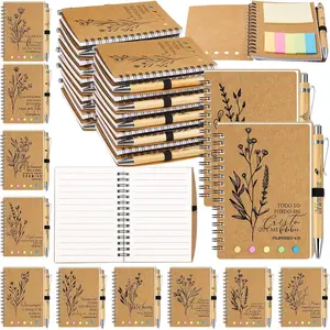 Mother's Day for Mom Spanish Christian  Verse Inspirational   Pens Spiral Notebooks Church Religious Pocket Journal Church Gifts Bulk for Sunday Teachers(10 Sets,)