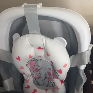 Collapsible Baby Bathtub | Real-Time Temp Monitor, Floating Cushion, Foldable, Drainage, Elephant Design – For Newborns & Toddlers