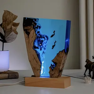 1pcs Cave Diver Resin Night Light, Ocean Theme Creative Desk Decor, USB Powered Romantic Atmosphere Lamp, Birthday Gift, Living Room Bedroom Office Decoration