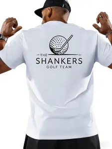 Golf Team Men's Short Sleeve Performance Polo With Club Ball Emblem Breathable Polyester Regular Fit Summer Golf Shirt For Sports Enthusiasts