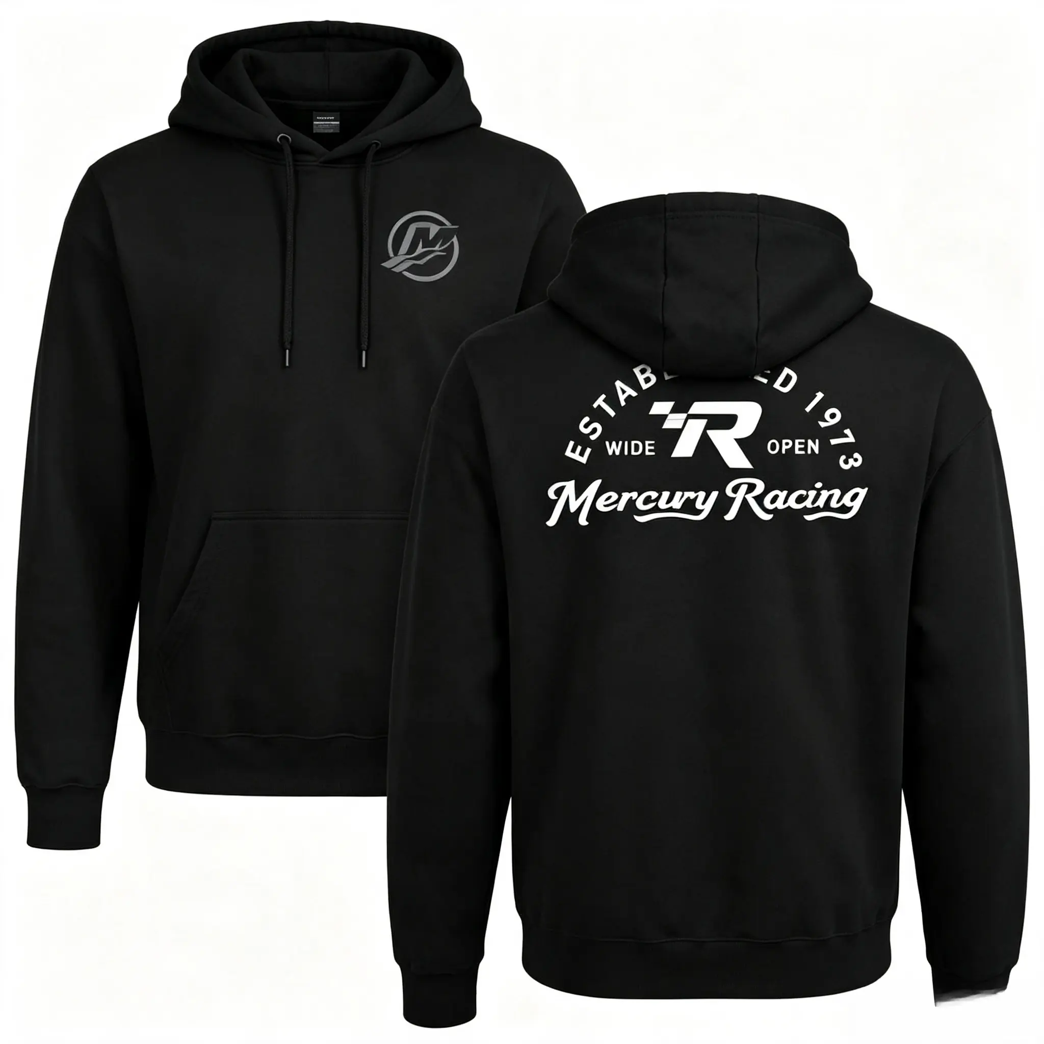 Mercury Racing Marine hoodie, Speed Boat Graphic hoodie, Racing Boat hoodie, Fishing & Boating Fan Gift Cotton Menswear