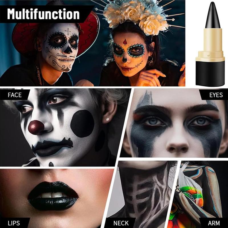 2pcs Black Gel Eyeliner Pencil, natural black eyeliner cream waterproof smudge proof, eye liner black smoky eyeshadow palette stick crayon, Goth Halloween makeup, delineador de ojos contra el agua