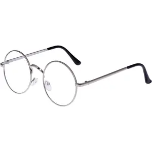 Large  Metal Frame Clear Lens Round Circle  Eye Glasses 5.4 * 2inch