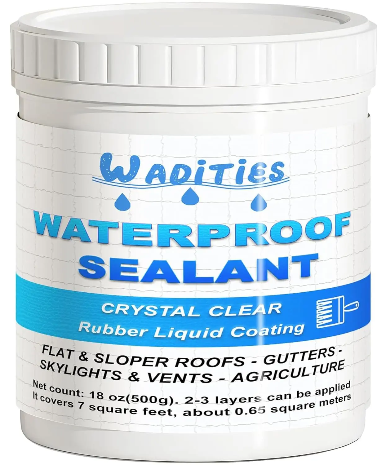 Invisible Waterproof Sealant 18oz, Wall Bathroom Roof Waterproof Coating | Water-Based Repairing Leak Patch & Seal Liquid Acrylic Sealant for Walls, Bathroom, Garden, Terraces, Roof, Indoor & Outdoor