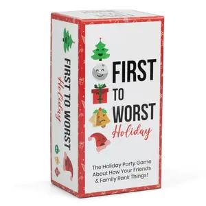 FIRST TO WORST Holiday Edition Party Game - A Festive Card Game About How Your Friends & Family Rank Things - Perfect for White Elephant Gifts, Stocking Stuffers and Board Games with Friends