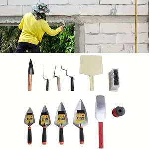 2024 Putty Knife Set Multiple Sizes Stainless Steel Concrete Scraper Masonry Hand Tools for Dry Wall Applying