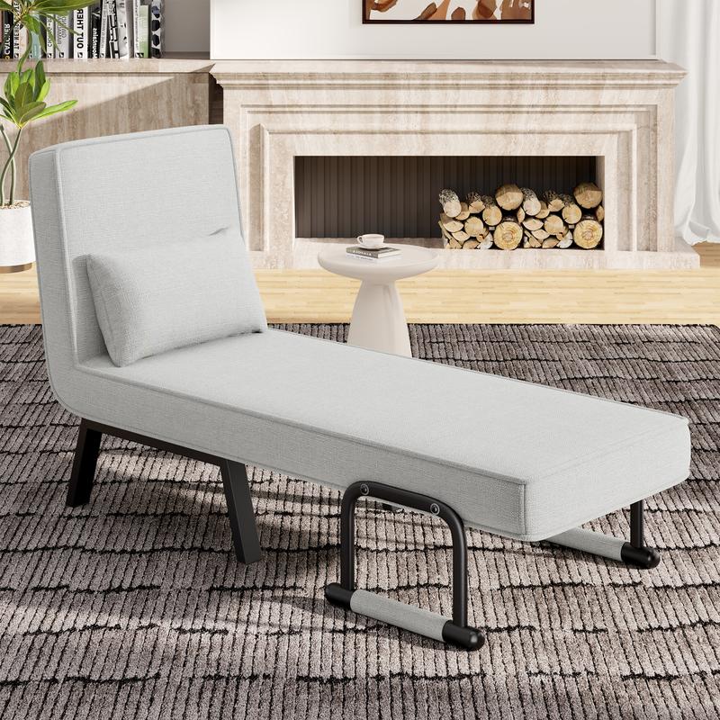 Sofa bed-Convertible 4-in-1 , Adjustable Lounge Chair with 6-Position Backrest, Folding Armchair Recliner for Living Room, Bedroom, and Office Indoor Furniture Sofa bed-Convertible 4-in-1 , Adjustable Lounge Chair with 6-Position Backrest, Folding Armchair Recliner for Living Room, Bedroom, and Office Indoor Furniture