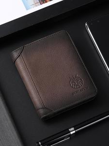 men's vintage lion decor rfid blocking short wallet, retro large capacity credit card holder with id window & sim card slot, casual business cowhide leather bifold wallet