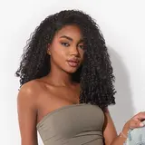 Frodio Veralux™ Synthetic Fiber + Human Hair Burmese Curly 3-in-1 Half Wig Spiral Ends #summervibes#SohoChic