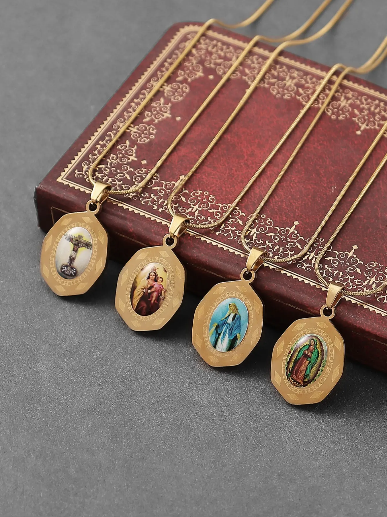 Women's Adjustable Stainless Steel Pendant Necklace, Vintage Fashion Jewelry, Goddess Necklace for Party Casual Daily Wear, Perfect Gift for Girlfriend Mom, Exquisite Jewelry Gift, Exquisite Chain Jewelry
