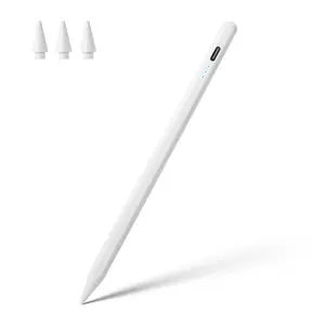Stylus Pen for iPad A16 11th 10th 9th 8th 7th 6th Generation, iPad Pro 12.9 11 13 inch M4, iPad Air M3 M2 5th 4th 3rd Gen, iPad Mini A17 Pro 7 6 5, for Apple Pencil Pro 1st 2nd Gen Alternative (White)