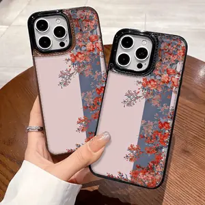 A new floral pattern design phone case with leather card slot, suitable for iPhone 17/16/15/14/13/12PRO PROMAX PLUS AIR, an ideal gift for friends, family, or couples, KBPK5