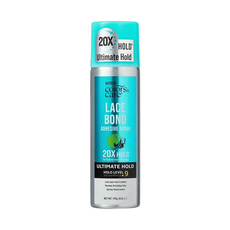 Kiss Colors & Care Lace Bond Spray | Ultimate Hold, Wig Adhesive Spray, Wig Glue, 6 oz, Hair Care