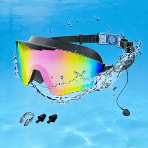 Adult & Kids Swim Goggles – Anti-Fog UV Protection Waterproof Swimming Glasses with Ear Plugs & Nose Clips, Ideal for Family Fun & Outdoor Activities