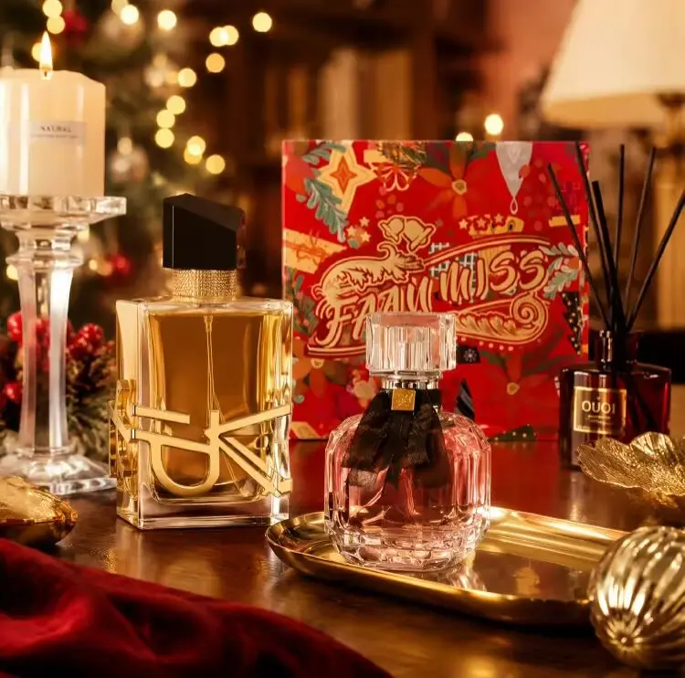JEAN MISS Women's 2-Piece Perfume Gift Set - 50ml + 30ml Eau De Toilette Sprays, Floral-Fruity & Herbtal-Cirus Fragrances with Rose & Vanilla, Long-Lasting Romantic Feminine fruit Scent for Date Night, Fresh Fragrance Set ensemble box set