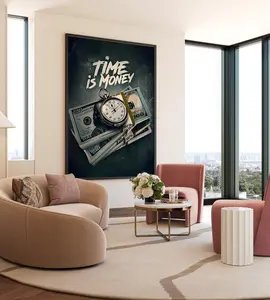 Time is Money Poster Motivational, Money and Time Poster, Money Motivational Wall Art