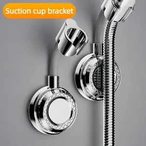 Adjustable Shower Head Holder Without Drilling, Universal Bathroom Mount for Handheld Sprayer, Strong Adhesive, 360° Rotation, Showerhead Holder