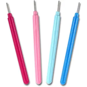 4 Pcs Paper Quilling Tools Slotted Kit Rolling Curling Quilling Needle Pen Rose Blue for Art Craft DIY Paper Cardmaking Project