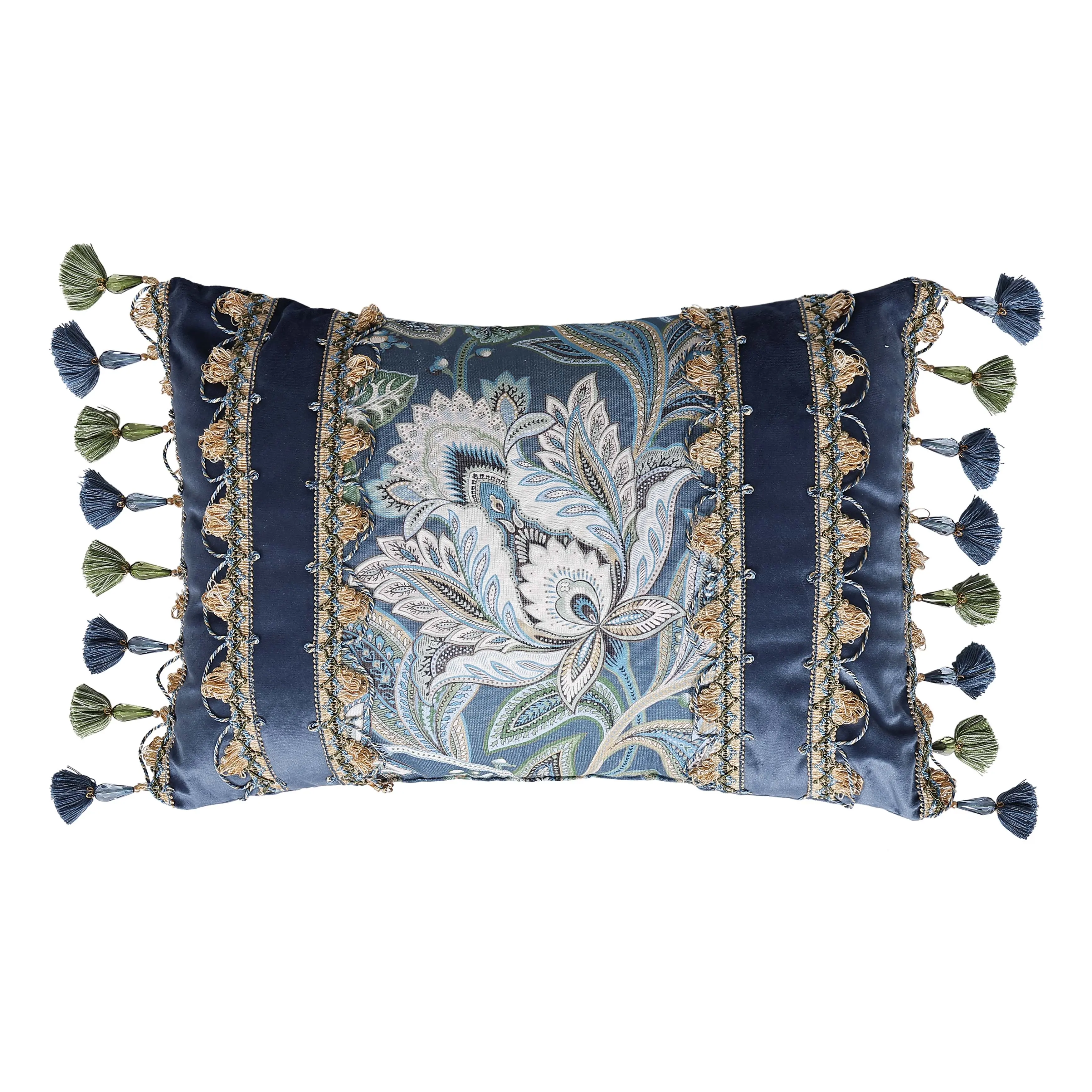 Michaela Prussian Navy Boudoir Decorative Throw Pillow 21" x 15"