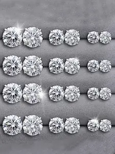 Women's Elegant Rhinestone Decorated Stud Earrings, Exquisite Trendy Stud Earrings, Fashionable Jewelry for Women & Girls for Daily & Party Decoration