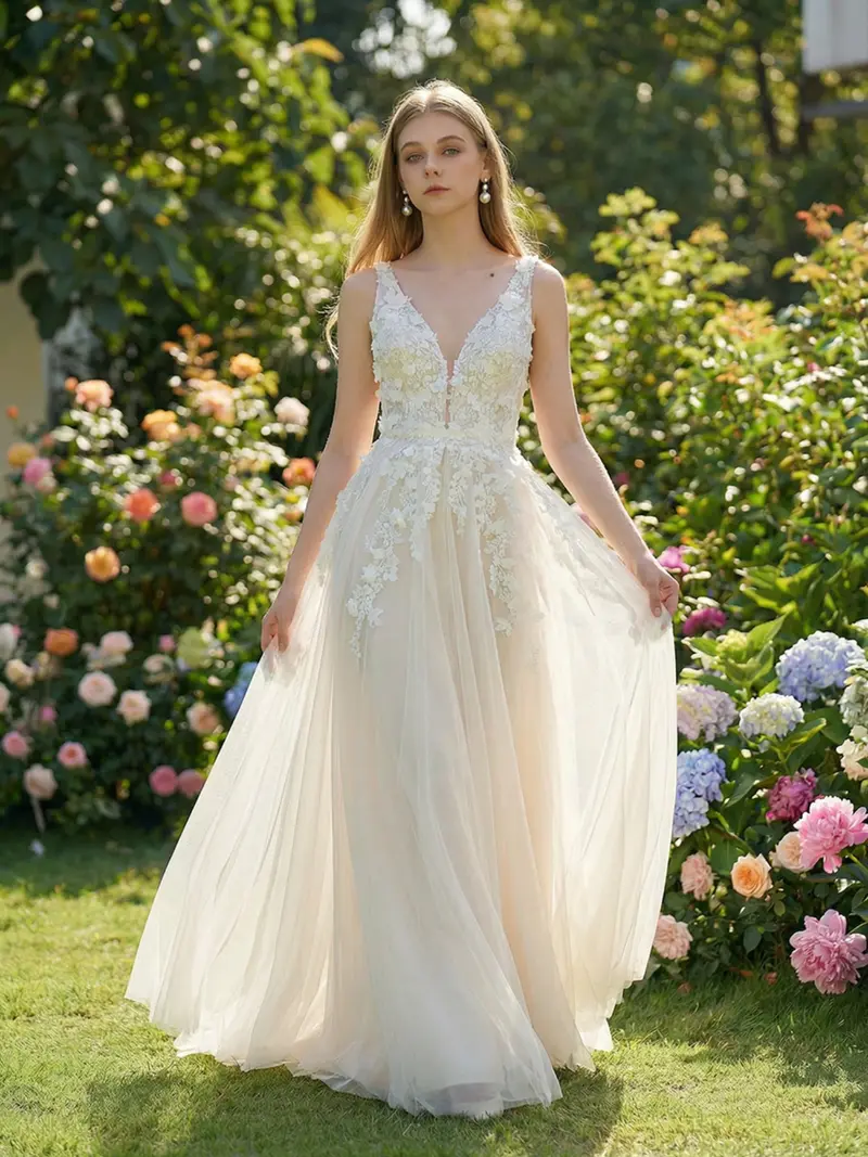 OLEG CASSINI strapless 3d floral organza wedding dress - TikTok Shop OLEG CASSINI strapless 3d floral organza wedding dress - TikTok Shop